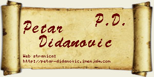 Petar Didanović vizit kartica